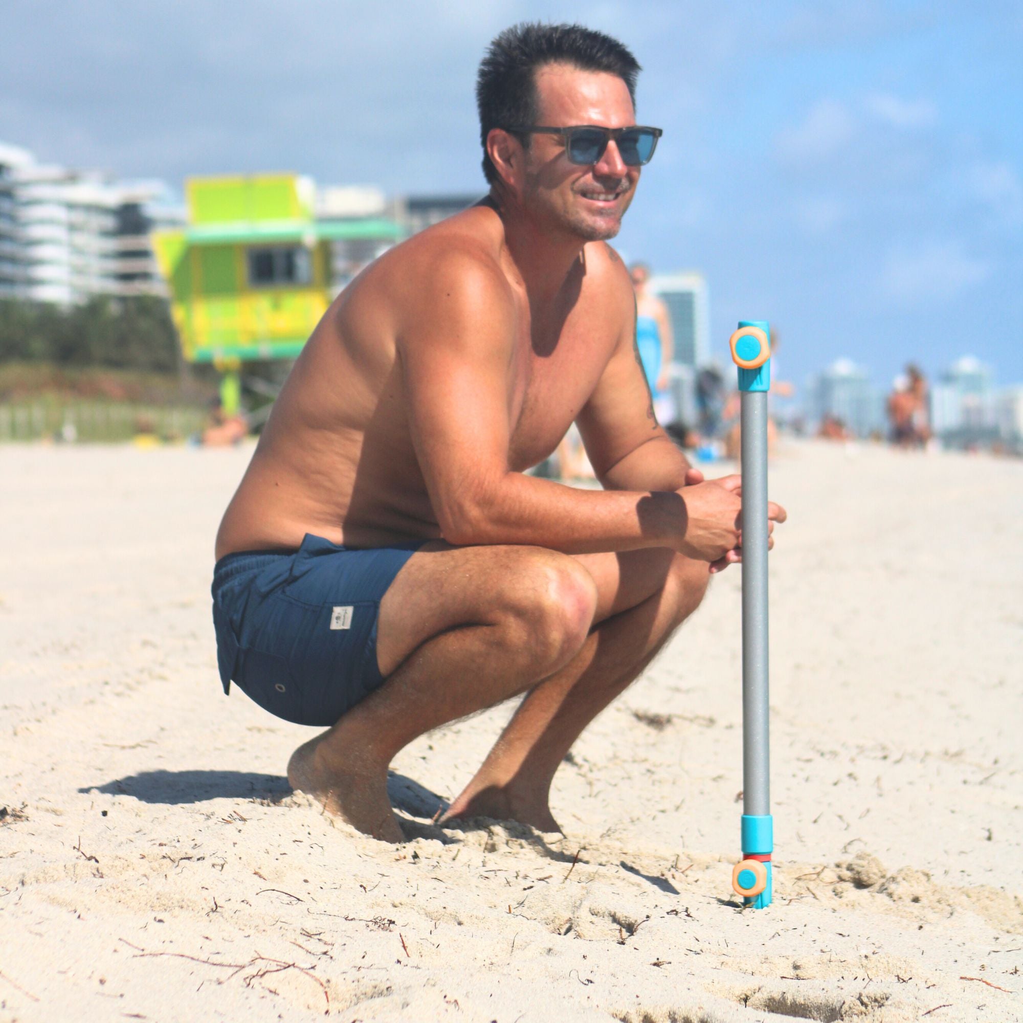 Beach umbrella anchor for sand – Handy Beach Goods