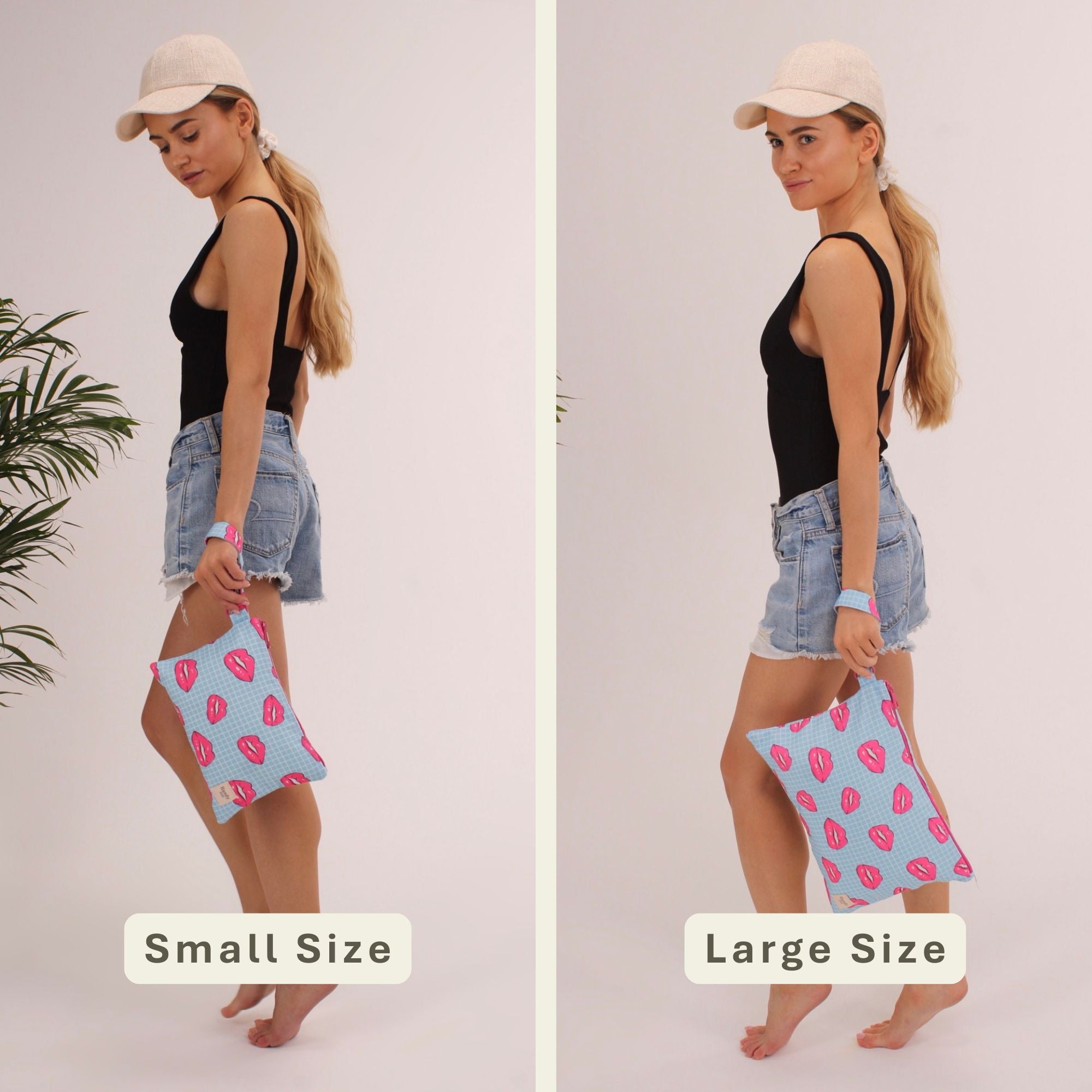 Water resistant beach wristlet bag with loop strap – Handy Beach Goods