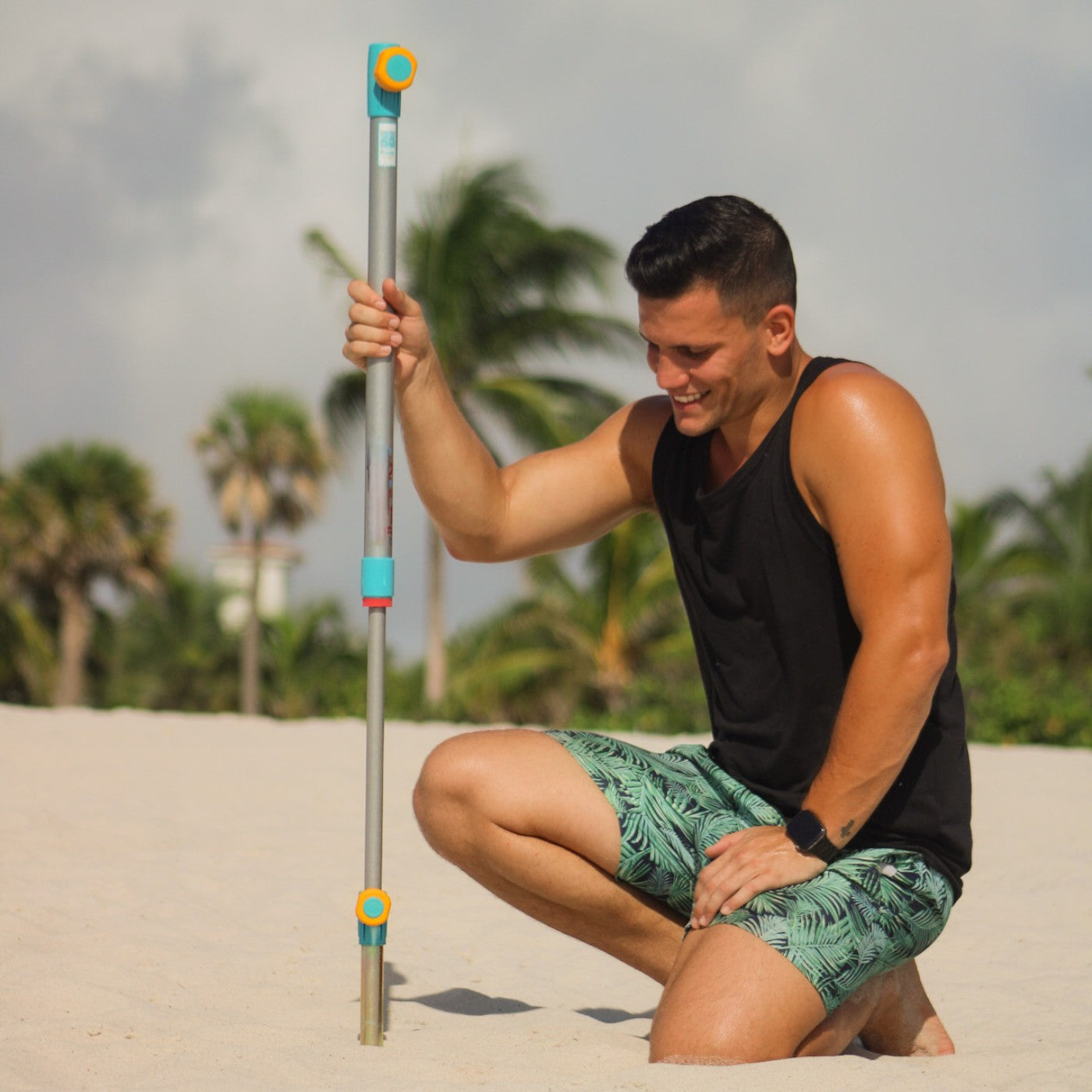 The Handy Beach Anchor can be installed single handedly