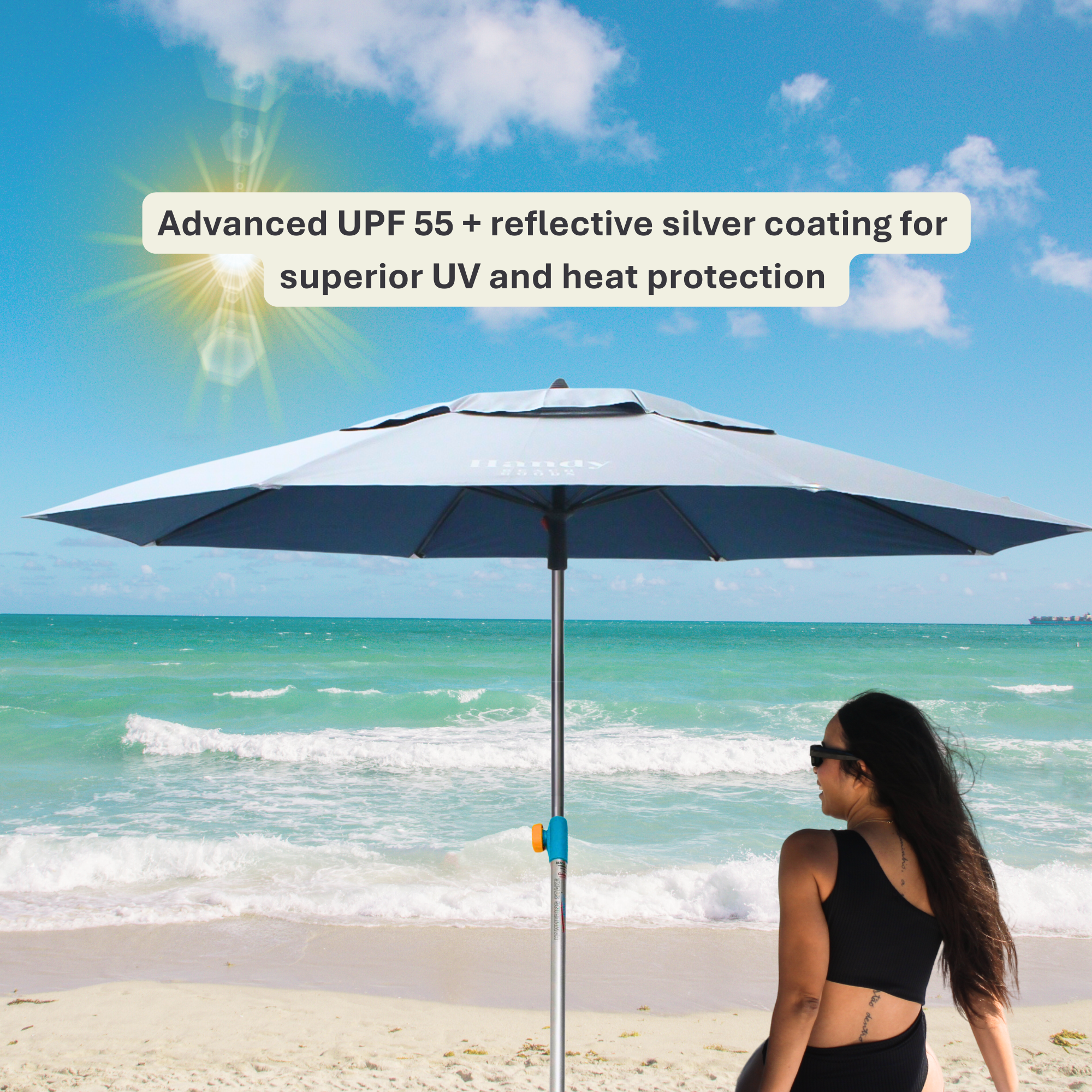 REVOLUTIONARY HANDY BEACH UMBRELLA & ANCHOR SYSTEM