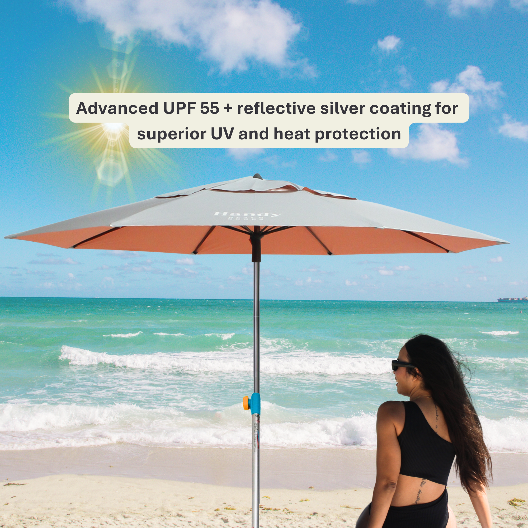 REVOLUTIONARY HANDY BEACH UMBRELLA & ANCHOR SYSTEM