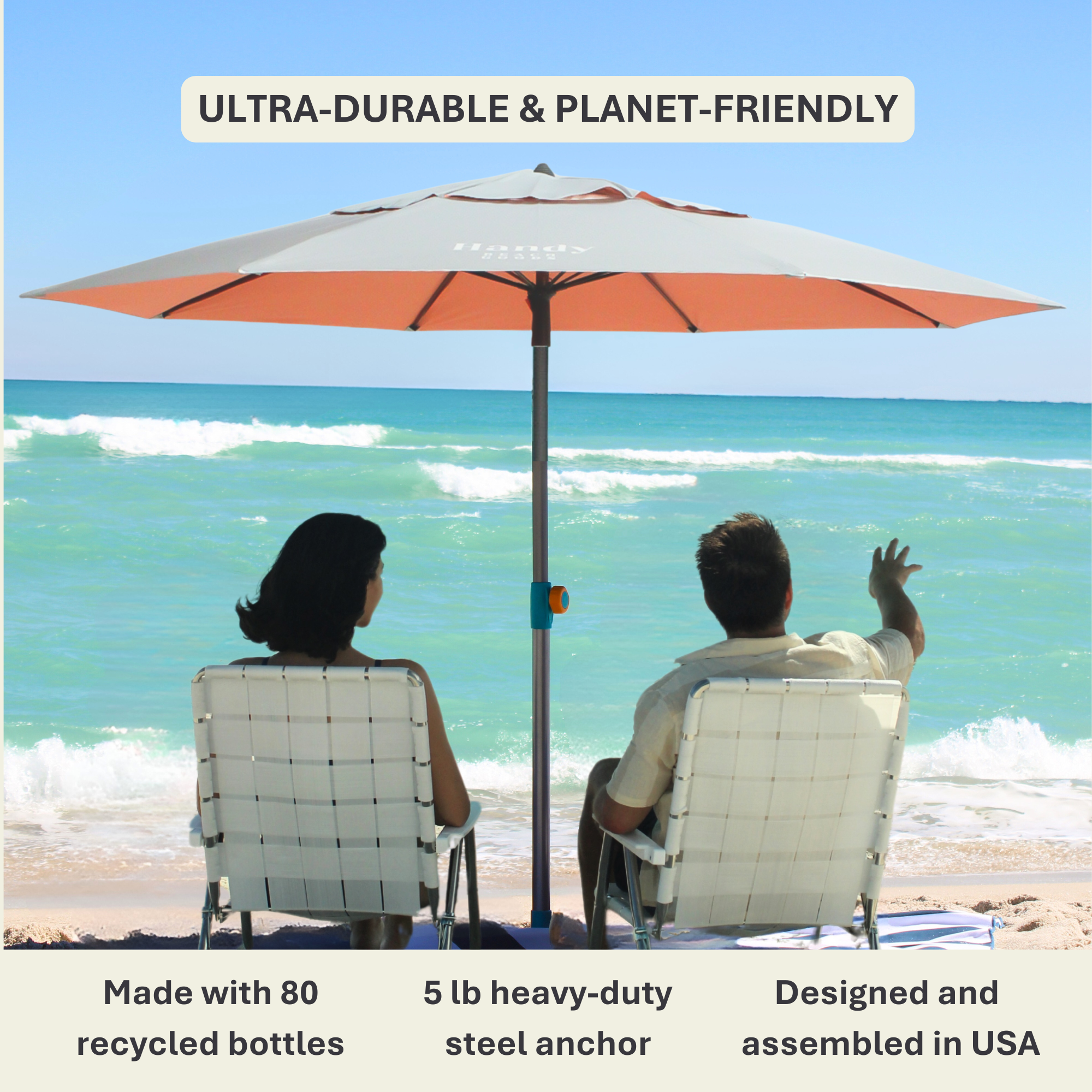 REVOLUTIONARY HANDY BEACH UMBRELLA & ANCHOR SYSTEM