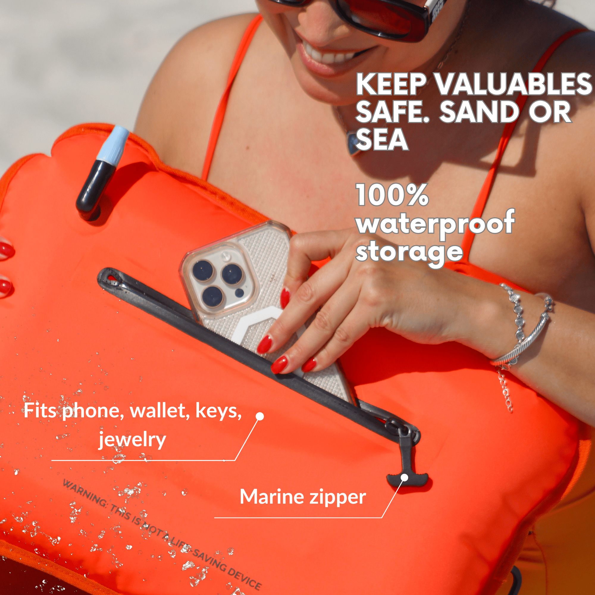 3 - in - 1 Inflatable Beach Pillow, Waterproof Dry Bag & Swim Buoy - Handy Beach Goods3 - in - 1 Inflatable Beach Pillow, Waterproof Dry Bag & Swim Buoy