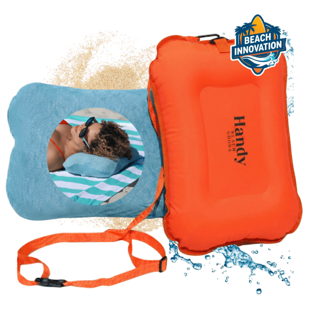 3 - in - 1 Inflatable Beach Pillow, Waterproof Dry Bag & Swim Buoy - Handy Beach Goods3 - in - 1 Inflatable Beach Pillow, Waterproof Dry Bag & Swim Buoy