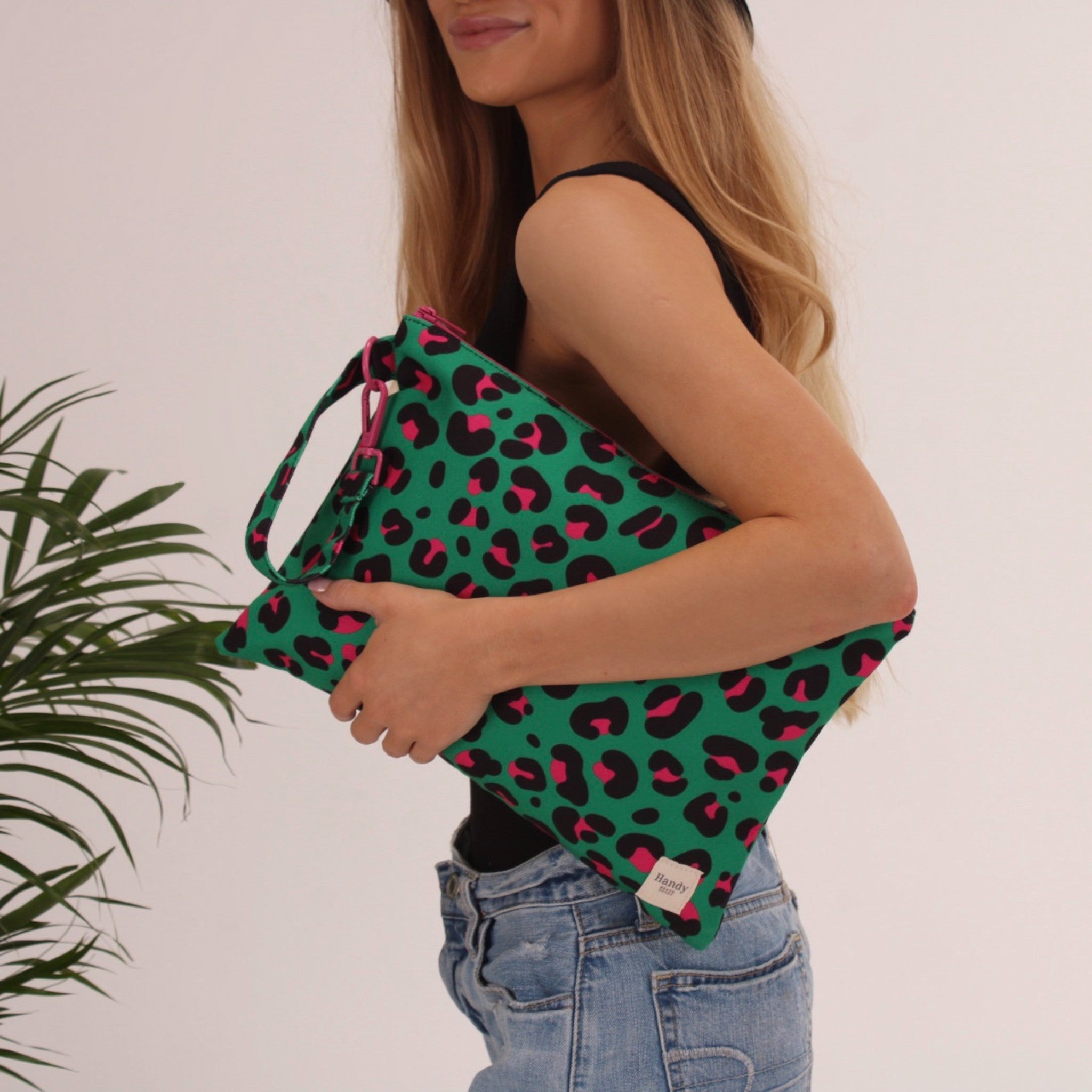 LEOPARD - POUCH WITH WRISTLET BUCKLE