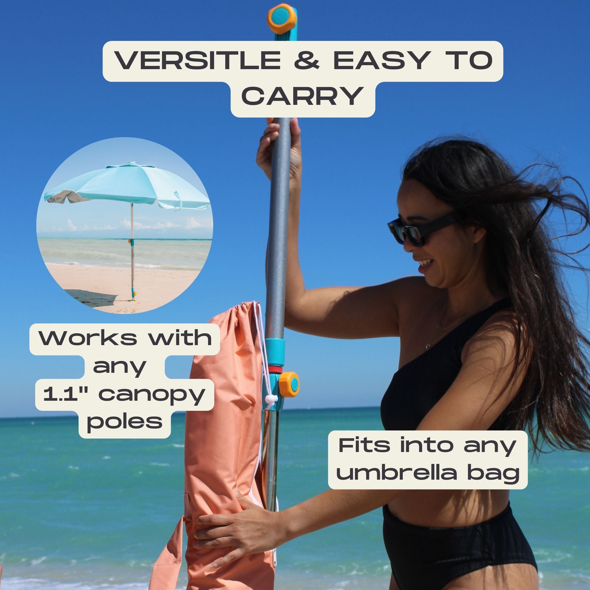 versatile and easy to carry beach umbrella anchor