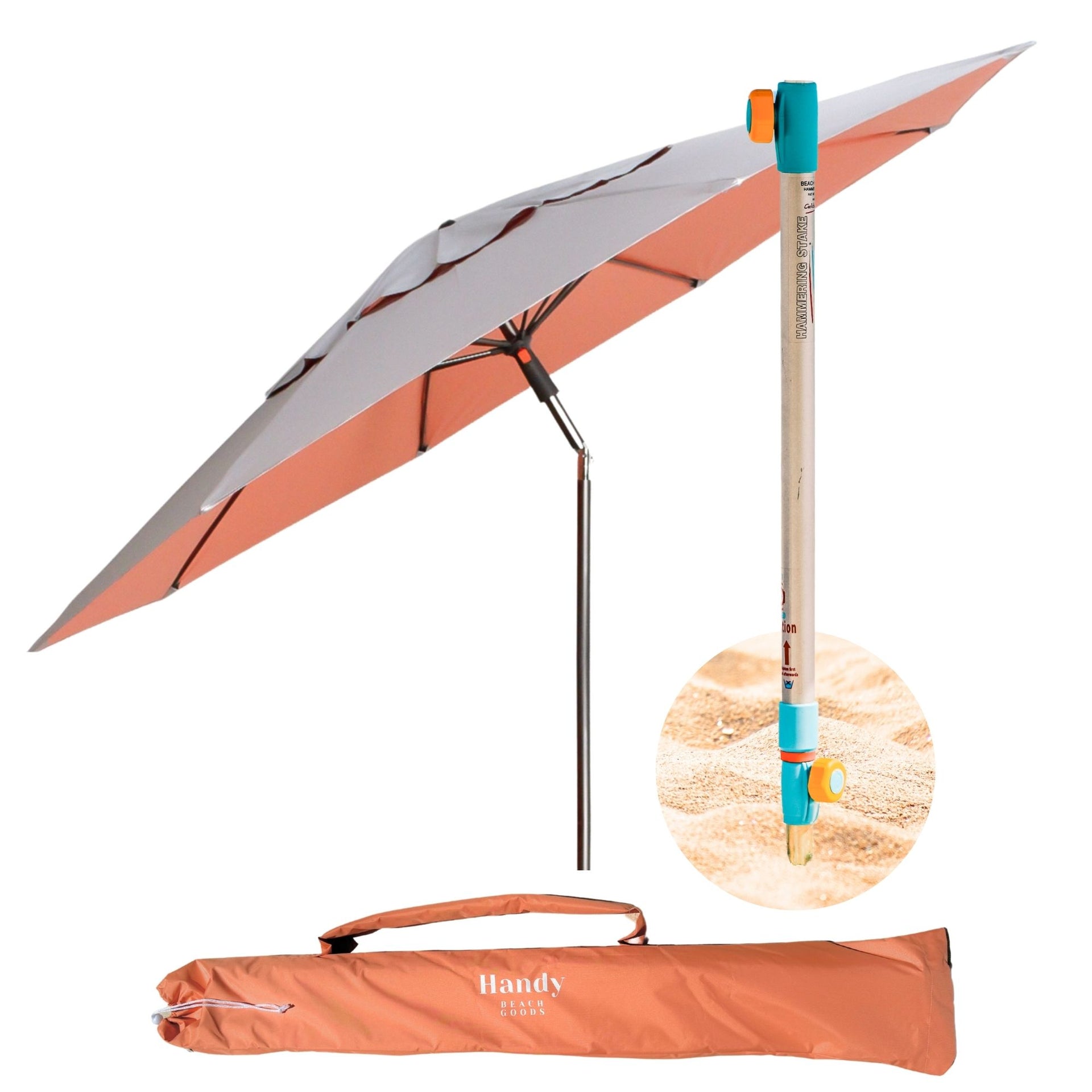 REVOLUTIONARY HANDY BEACH UMBRELLA & ANCHOR SYSTEM