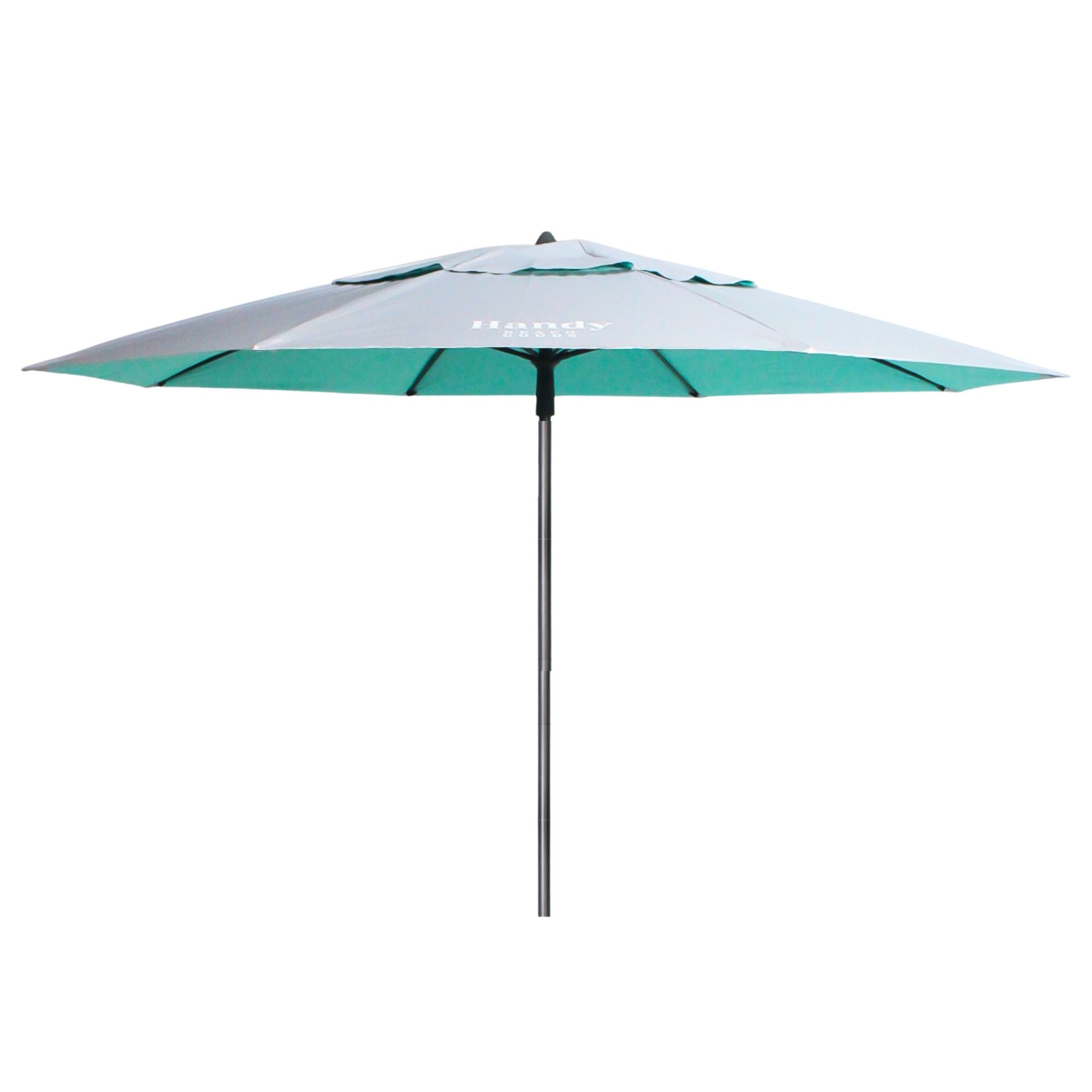 SILVER & TEAL - BEACH UMBRELLA CANOPY