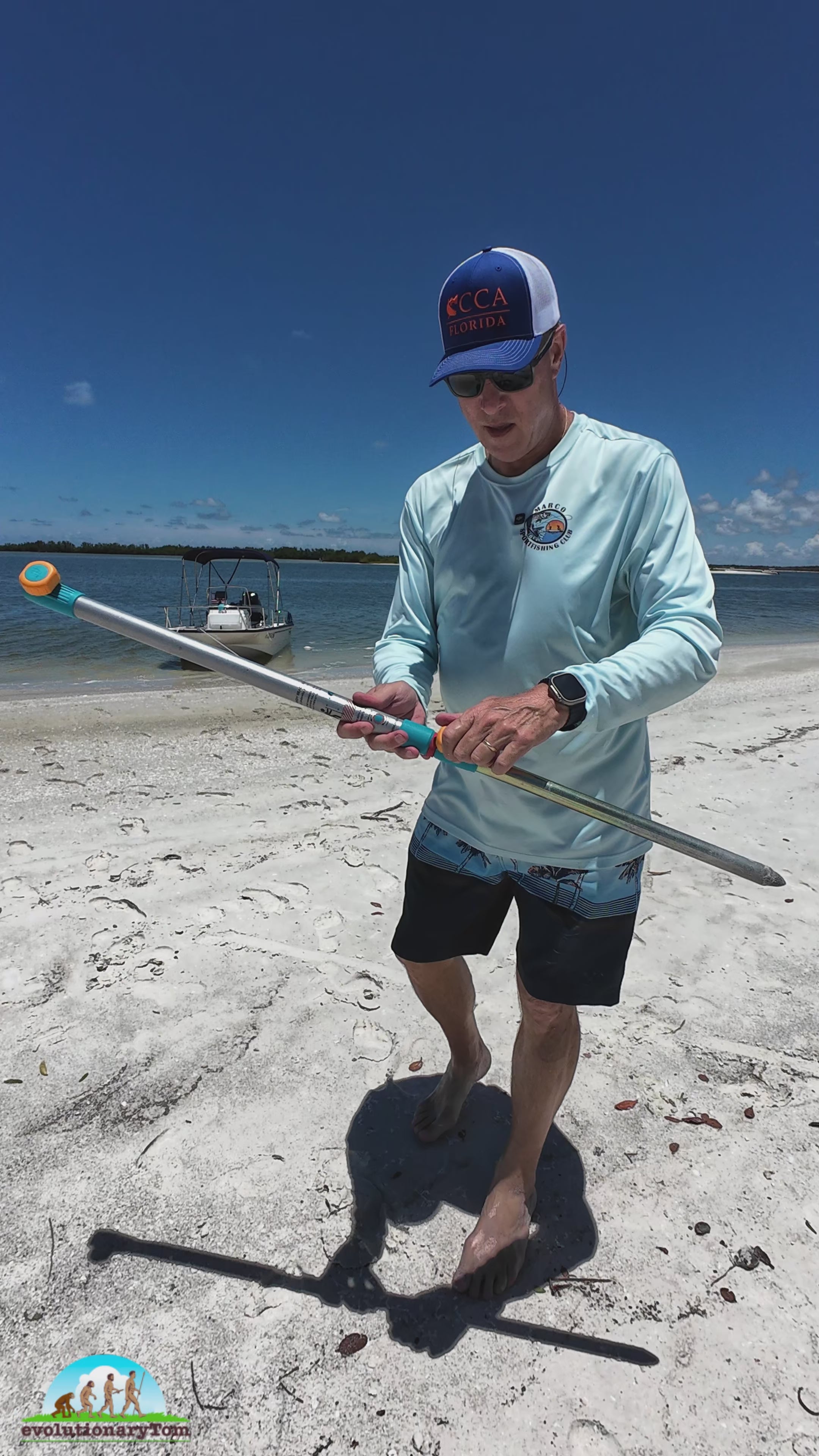 Review by Evolutionary Tom of the Handy Beach Umbrella & Anchor System