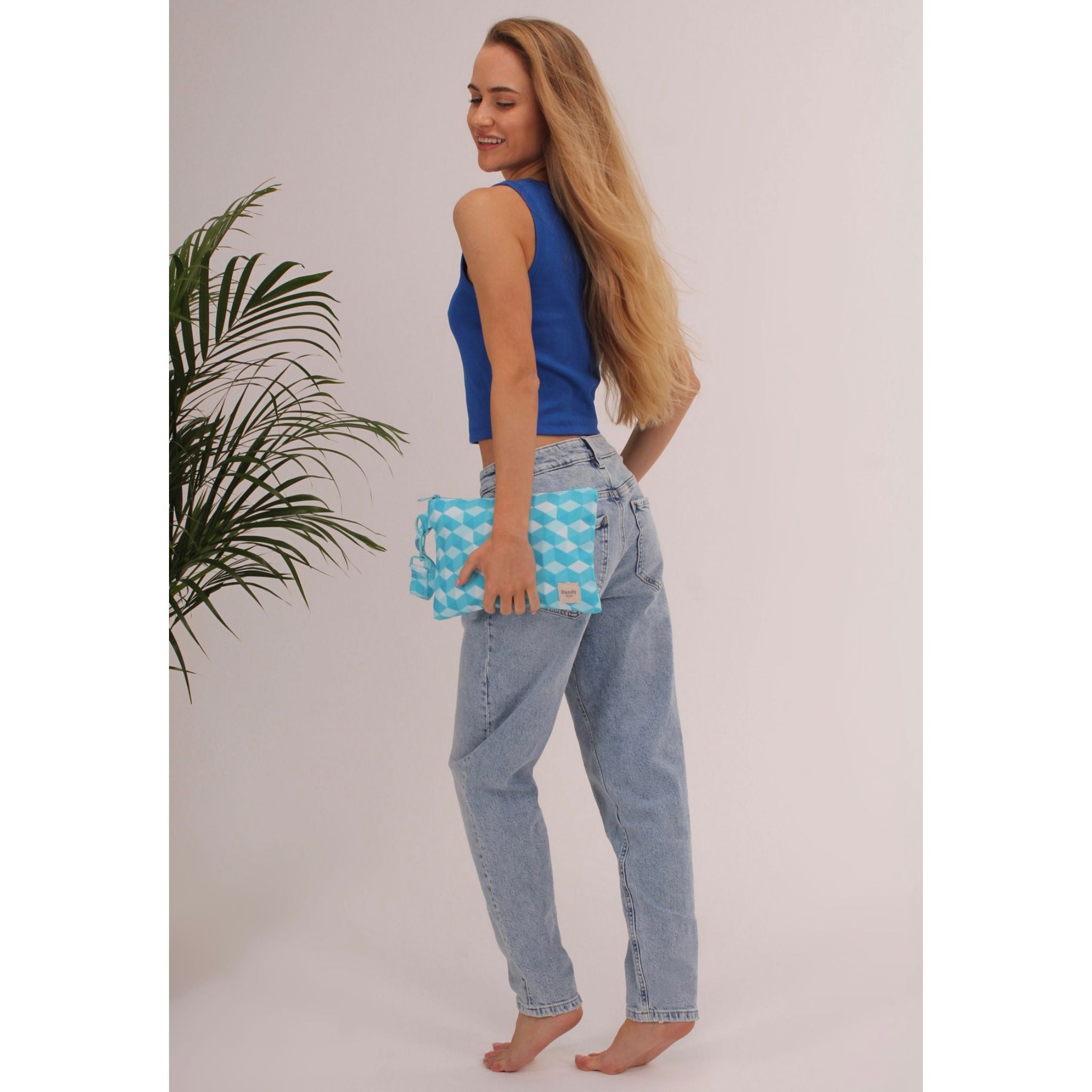 SEA MOSAIQUE - POUCH WITH WRISTLET BUCKLE - Handy Beach GoodsSEA MOSAIQUE - POUCH WITH WRISTLET BUCKLE