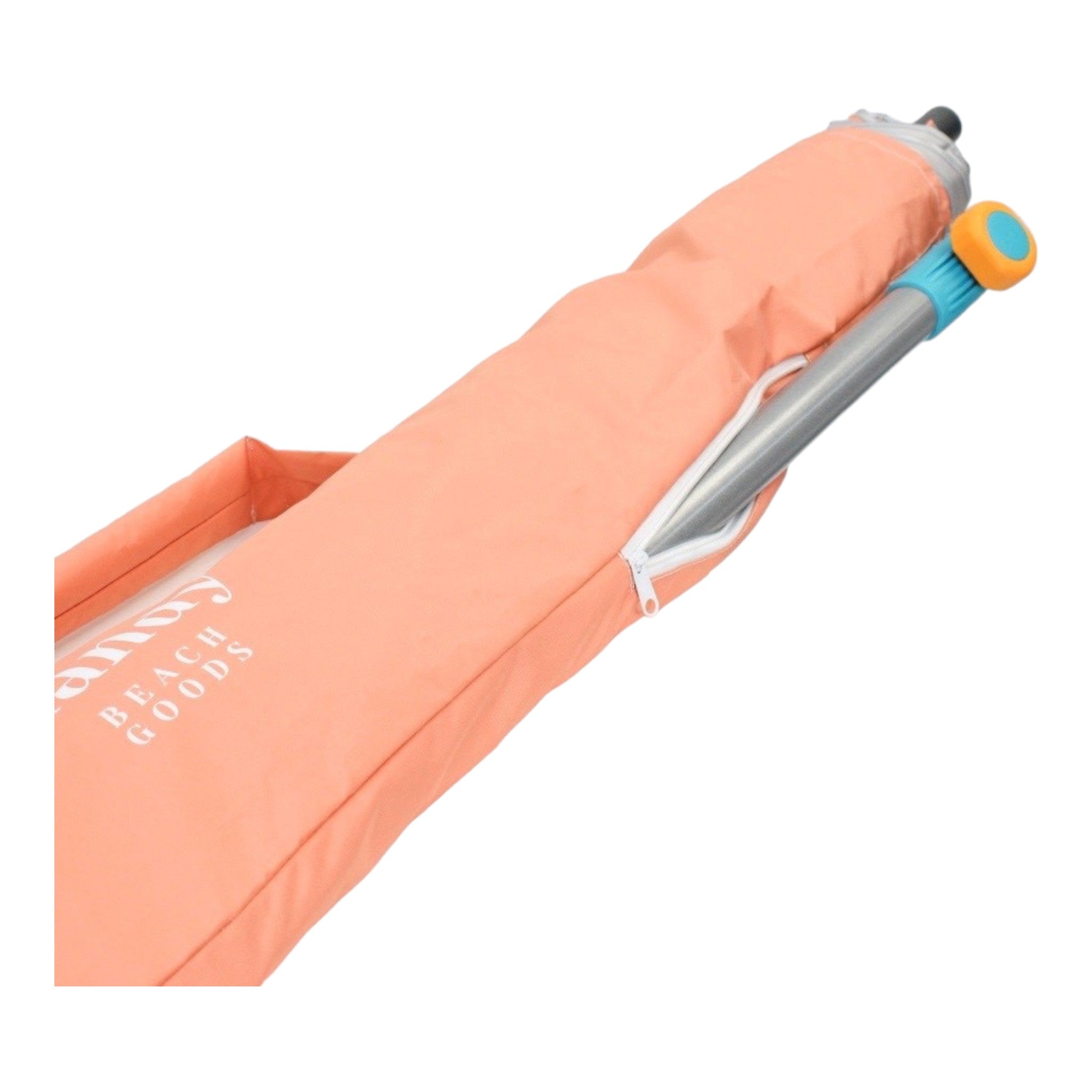 SILVER & PEACH - BEACH UMBRELLA & ANCHOR SYSTEM  BAG